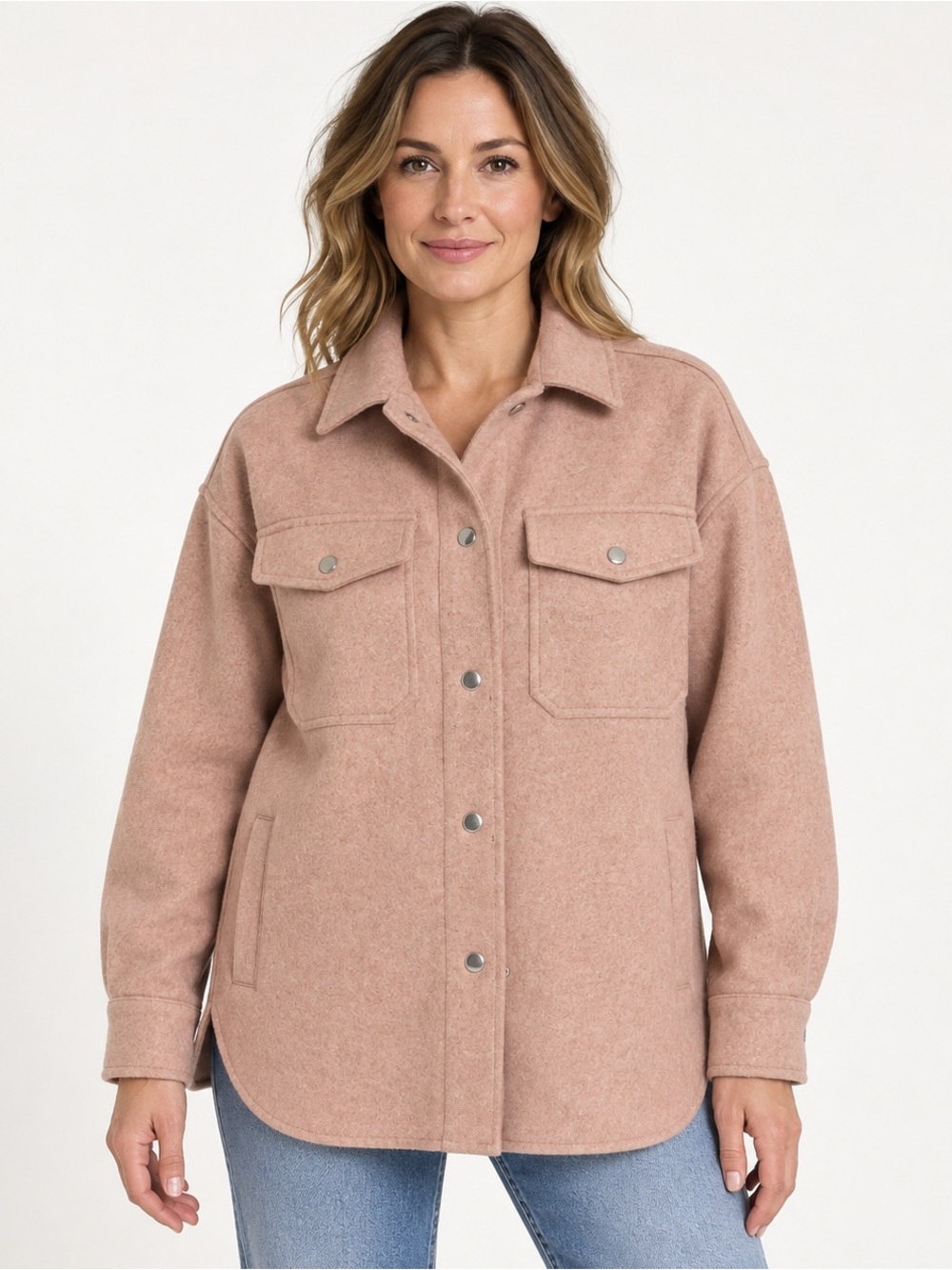 Zara veste-surchemise douillette d’automne blush XS - Picture 2 of 5
